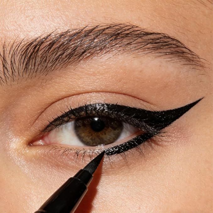 10 Pcs Matte Black Liquid Eyeliner Set Pack, Long Lasting Eye Liner Pens, Waterproof Smudge-Proof High Precision Fine Tip for Winged Liner & Bold Eye Makeup (liquid-matte-black-10 PCS)