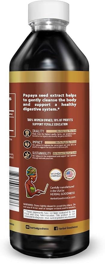 Herbal Goodness Body Detox Liquid 12oz - Natural Detox Drink & Colon Cleanser for Digestive Health, Immunity Boost, Gut Support, and Toxin Removal - Made in USA