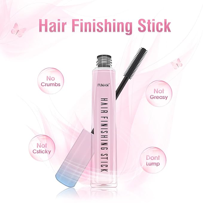 FUNAN Hair Finishing Stick 2 Pack for Small Broken Hair Cream/Gel for Women Naturally Refreshing, Non-Greasy and Non-Sticky
