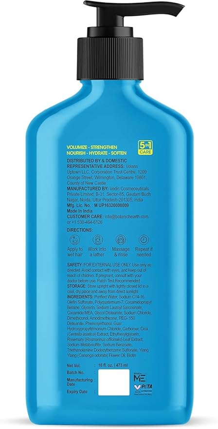 Botanic Hearth Rosemary Shampoo Infused With Cica, Ylang Ylang Oil & Biotin Oil – Clarifying Shampoo For Hair Volume, Growth & Strength | Paraben & Sulfate Free | For All Hair Types, 16 Fl Oz