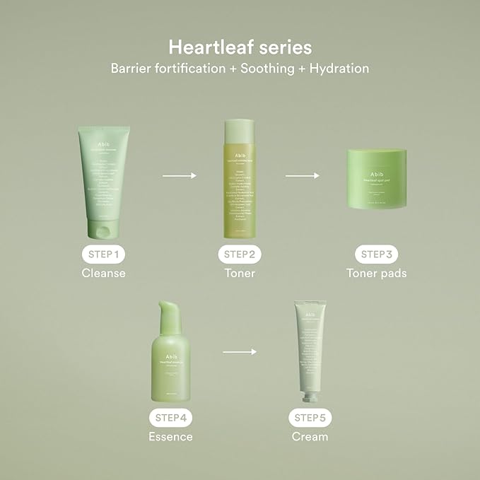 Abib Heartleaf Calming Toner Skin Booster 7.1 fl oz / 210ml I Toner for Senstive Skin, Irritated Skin, Instant Relief for Acne