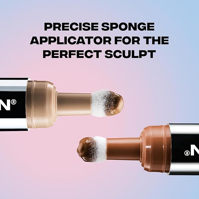 Sacheu Liquid Contour STAY-N Long Wear Cream Contour Makeup — Long Lasting, Blendable, & Lightweight Formula — Vegan & Cruelty-free, Giving Drama