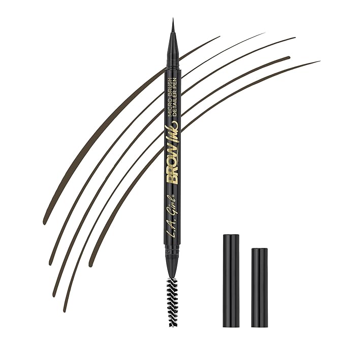 L.A. Girl Brow Ink Micro Brush Detailer Pen, Soft Brown GBP345
