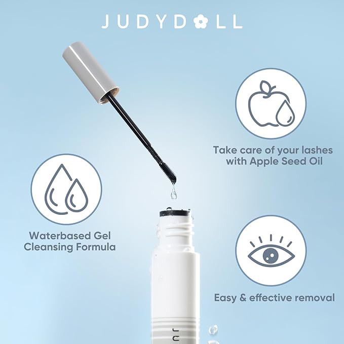 JUDYDOLL Mascara Remover- Gentle Remover for Waterproof Eye Makeup,Great Cleanser for Judydoll Iron Mascara, No Irritation, Fast, Safe & Easy, Sensitive Skin Friendly