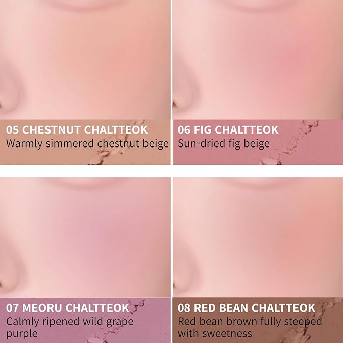 BBIA Chaltteok Blush – Soft Blurring Jelly-Like Powder Texture Lightweight & Buildable Korean Blush Natural Matte Finish Long-Lasting Smooth Pore-Blurring Cheek Color (04 PEACH CHALTTEOK)