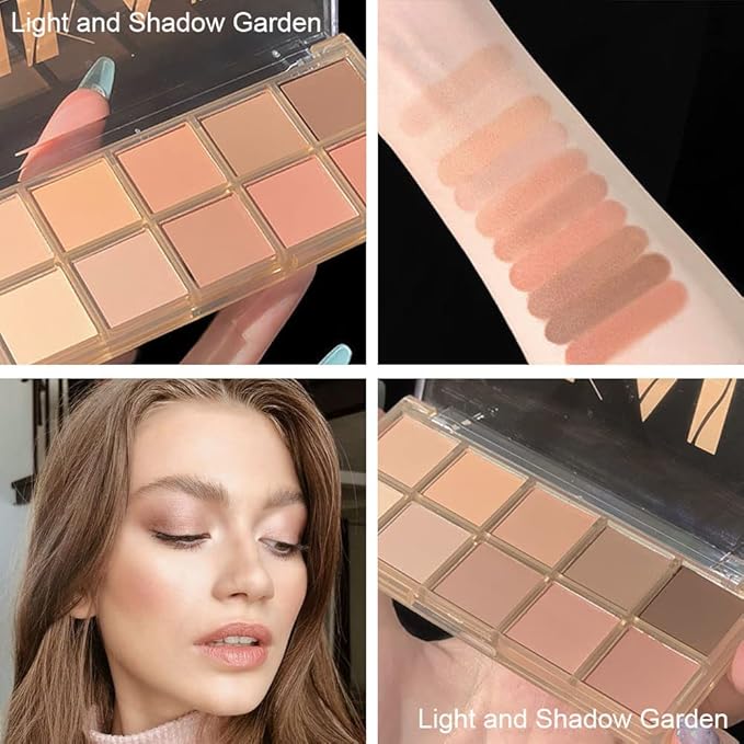 CAKAILA 10 Colors Nude Pink Matte Eyeshadow Palette,Neutral Nude Eye Shadow Palette,Long Lasting Waterproof Travel Size Makeup Pallete,Vegan,Cruelty -free