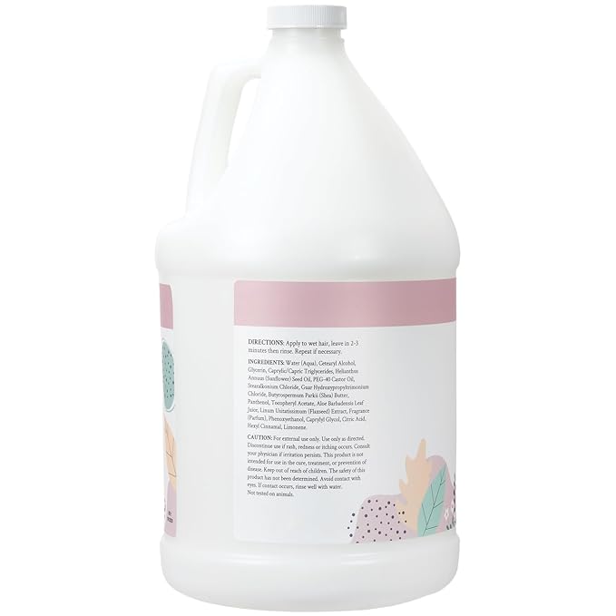 Ginger Lily Farms Botanicals Moisturizing Conditioner for Dry Hair, 100% Vegan & Cruelty-Free, Whispering Rose Scent, 1 Gallon (128 fl oz) Refill