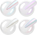 Allstarry Chrome Nail Powder 4 Colors Iridescent Aurora Powder Metallic Mirror Effect Pigment Pearlescent Mermaid Glitter Unicorn Glitter for Nail Art Manicure Decoration Home DIY Salon - Ice Series