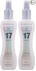 BioSilk Silk Therapy Miracle 17,Leave-In Conditioner for Dry & Damaged Hair,Reconstructs,Repairs &Hydrates,Adds Shine,Controls Frizz& Defines Curls, Sulfate, Paraben & Cruelty Free,5.64 Oz (Pack of 2)