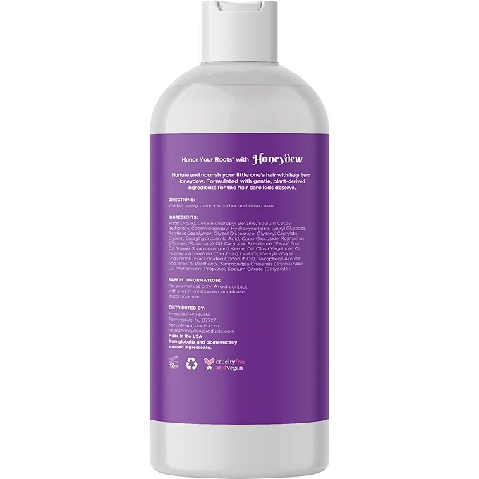 Deep Cleansing Shampoo for Kids - Paraben & Sulfate Free Kids for Oily Hair and Scalp with Tea Tree and Rosemary Essential Oils - Gentle Nourishing Shampoo for Build Up Flakes and Dry Scalp