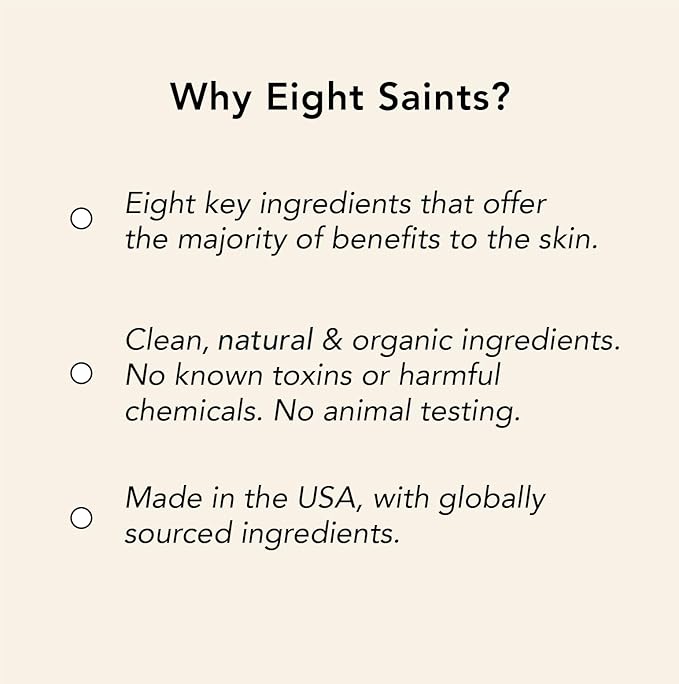 Eight Saints Retinol Facial Moisturizer Cream, For Firming Face, Neck & Eye Wrinkles and Lines, Deep Hydrating Lotion, Fragrance-Free, with Retinol, Hyaluronic Acid, and Vitamin E, 2 Ounces(Pack of 2)