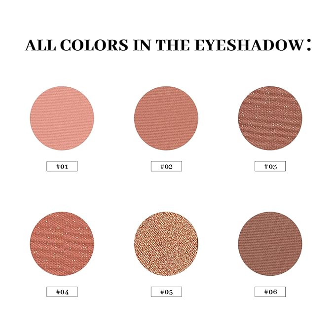 MYSTER ROSEY 6 Colors Eyeshadow Palette (Late Autumn Rose)