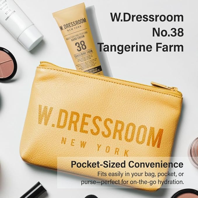 W.Dressroom Moisturizing Hand Cream for Dry Hands, Non-Greasy, Quick-Absorbing Korean Hand Lotion, Travel Size 1.69 fl oz (50 ml), No.38 Tangerine Farm