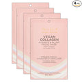 Pacifica Vegan Collagen Hydrate & Plump Face Mask 4-Pack – Hydrating & Plumping Peptide-Infused Sheet Mask for Dewy Skin, with Vegan Collagen, Cucumber & Aloe, Clean Beauty Skincare