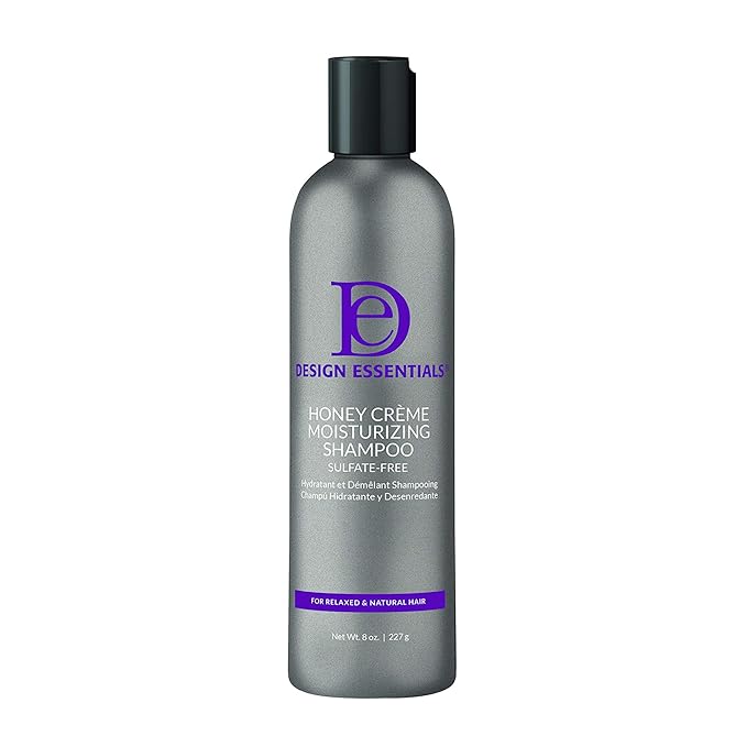 Design Essentials Honey Creme Moisture Retention Super Detangling Conditioning Shampoo, Sulfate Free for Moisturizing and Strengthening Hair, 8 Fl Oz (Pack of 1)