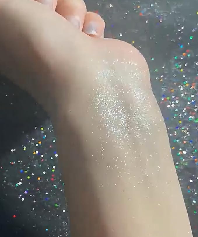 Body Glitter Spray, Hair Glitter Spray, Body Shimmer Powder, Face Glitter Highlighter, Glitter Spray, Body Shimmer Spray for Skin (BSP-Rainbow)