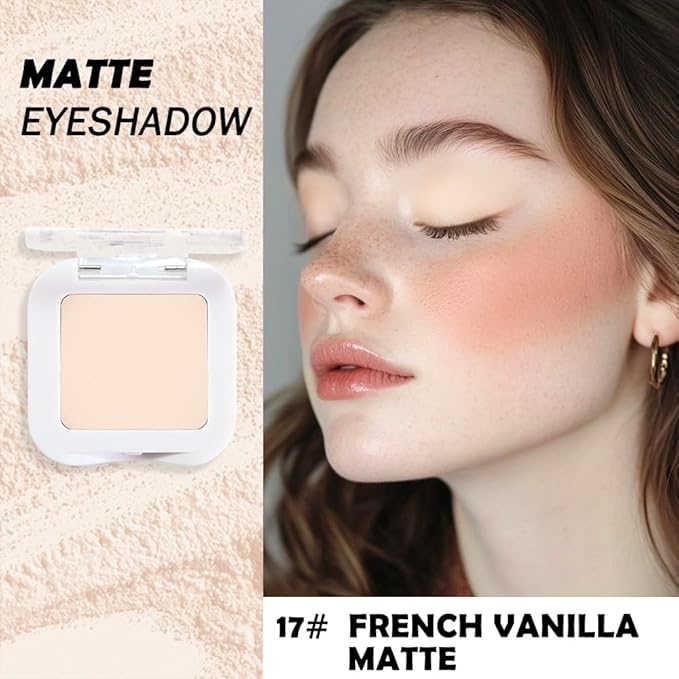 Neutral Nude Eyeshadow Palette, Light Beige Ivory White Matte Eye Shadow, Soft Blendable Natural Everyday Makeup for Mature Skin, Vegan & Cruelty-Free, Sombras para Ojos #11