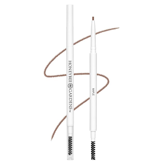Honeybee Gardens Fine Point Brow Pencil, Maple, Long-Lasting Eyebrow Definition, Vegan, Cruelty-Free Beauty