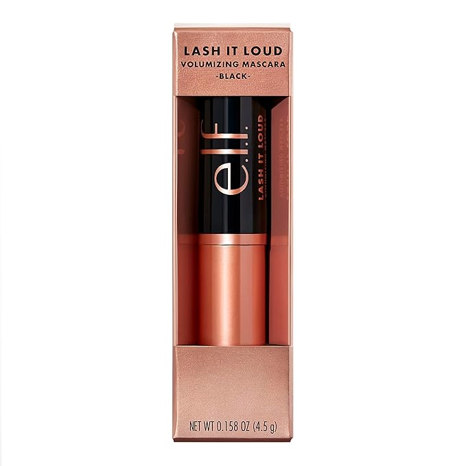 e.l.f. Lash It Loud Mascara Mini, Volumizing & Intensely Pigmented Formula For Fuller & Bolder Lashes, Adds Dimension, Vegan & Cruelty-Free, Black