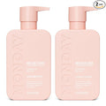 MONDAY HAIRCARE Moisture Shampoo + Conditioner Set for Dry, Coarse, Stressed, Frizzy Hair, Made with Coconut Oil, Rice Protein, Shea Butter and Vitamin E, All Natural, 12 fl oz (Pack of 2)