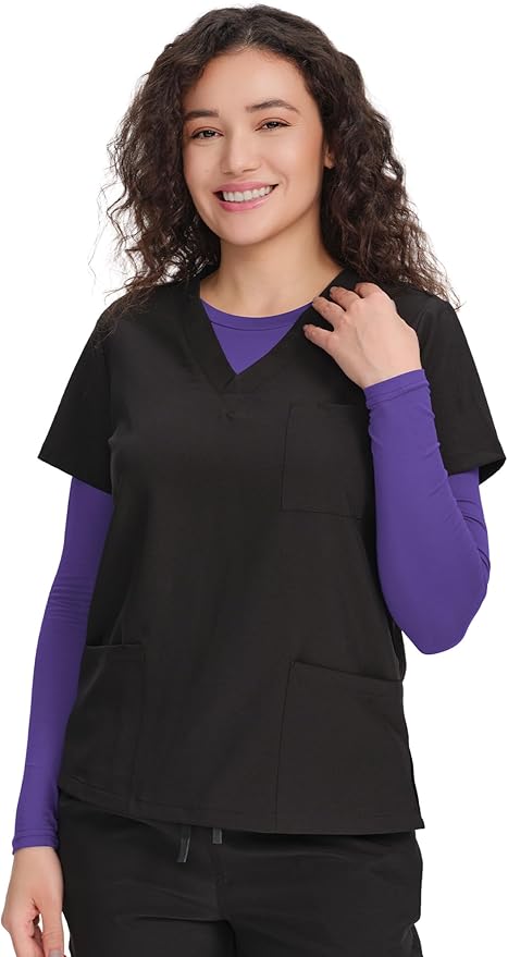 COZYFIT Scrub Undershirts Long Sleeve Women - Underscrub Comfort Tee