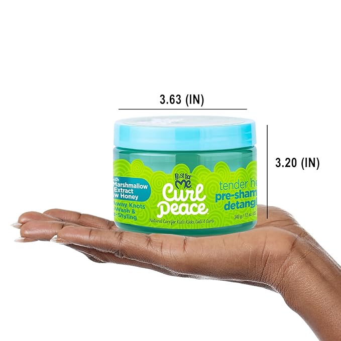 Just for Me Curl Peace Tender Head Detangling Treatment (3 Pack) - Rinses Away Knots, Pre-Wash, Post-Styling, Contains No Parabens, Sulfates, Mineral Oil, Petrolatum, or Animal Testing, 12 oz