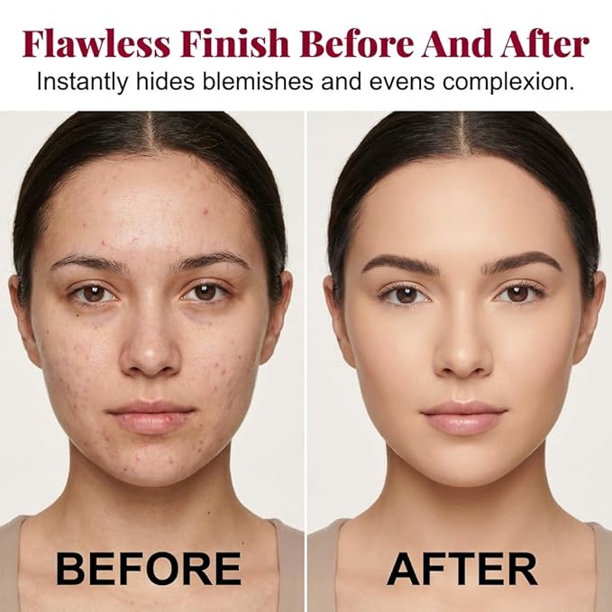 Korean Color Changing Foundation, 2026 New Skin Tone Adapting Liquid Foundation, Automatically Adjusts Makeup Application, Concealing Fine Lines And Wrinkles for All Skin Tones (2pcs)