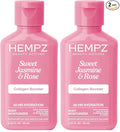 Hempz Mini Collagen-Infused Jasmine & Rose Body Moisturizer, 2.25 oz - Paraben-Free, Vegan, Cruelty-Free (Pack of 2)