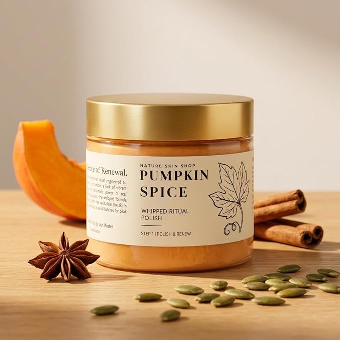 Nature Skin Shop Pumpkin Spice Glow Polish – Whipped Exfoliating Body Scrub, 8oz