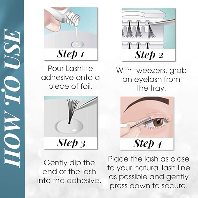 Ardell False Eyelashes Medium Brown, Diy Lash Clusters, Eyelash Extension Kit, 4 Pack