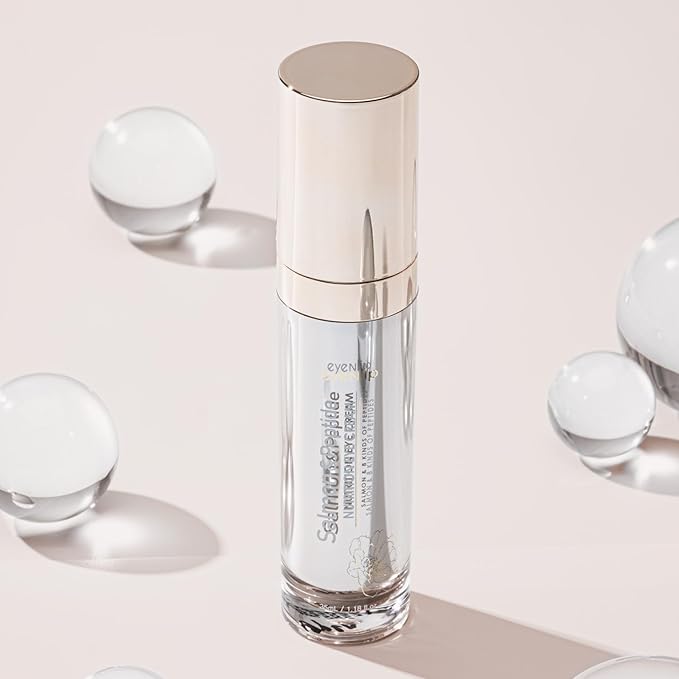 eyeNlip Salmon Peptide Eye Cream 1.18 fl oz - Daily Lightweight Cream with Niacinamide and Nutrition-Rich Complex for a Refreshed Under-Eye Look, Korean Skincare Routine