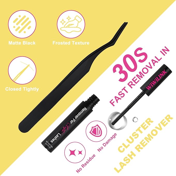 Manga Lash Clusters Kit 8-14mm Wispy Eyelash Clusters DIY Lash Extension Kit Waterproof Anime Lashes Spikes Thin Band 0.3mm Individual Cluster Eyelash Extensions, California Sunset Short-Kit