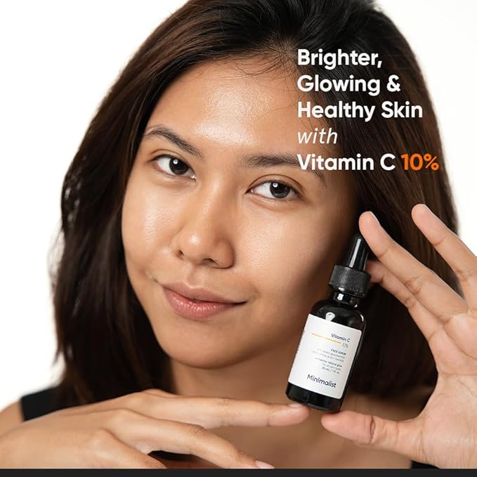 Vitamin C 10% Face Serum for Brightening | Minimalist Glowing Serum, Boosts Hydration | For All Skin Types | For Women & Men | 1 Fl Oz / 30 ml