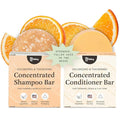 The Earthling Co. Shampoo & Conditioner Bar Set - Promote Hair Growth, Strengthen & Volumize All Types - Paraben & Sulfate Free Formula With Natural Ingredients for Dry Hair (Citrus Sun)