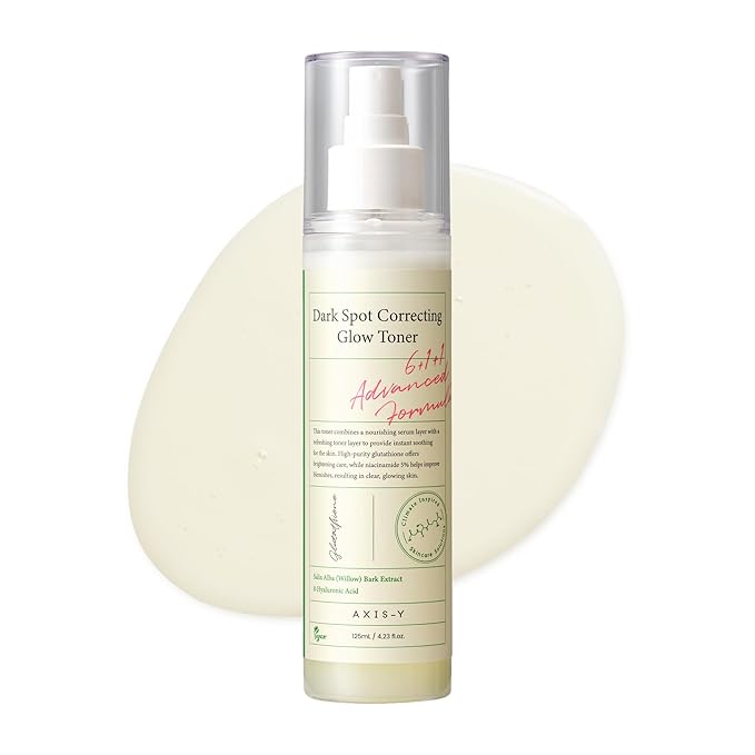 AXIS-Y Dark Spot Correcting Glow Toner – Brightening Hydrating Toner with 5% Niacinamide, Glutathione & Hyaluronic Acid for Uneven Skin Tone (4.23 fl. oz.)