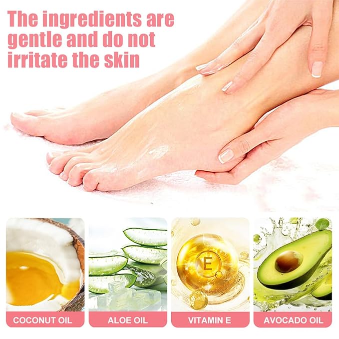 2Pcs Peach Scented Anti-Cracking Foot Cream Set,Natural Hydrating Heel Stick Balm,Deeply Moisturize & Soften,Repair Dry Cracked Skin,Smoothens Dry Cracked Feet