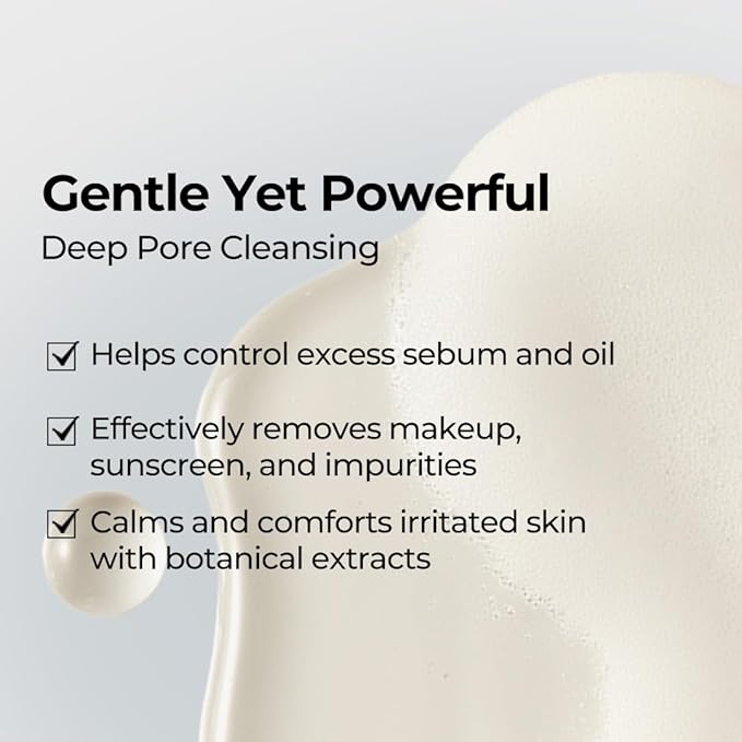 1-Step Oil-to-Foam Face Cleanser, Pore Minimizing & Blackhead Remover, Melting Cleansing Oil for Daily Makeup Removal, Sebum Control Korean Skin Care (6.76 fl oz)