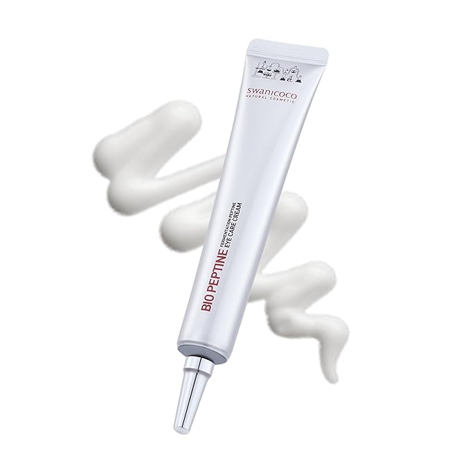 SWANICOCO Pregnancy Safe Fermentation Peptine Eye Care Cream Under Eye Cream with 8 Peptides and Niacinamide, Anti Aging Eye Cream for Wrinkles & Crows Feet Korean Skincare 20ml 0.68 Fl Oz