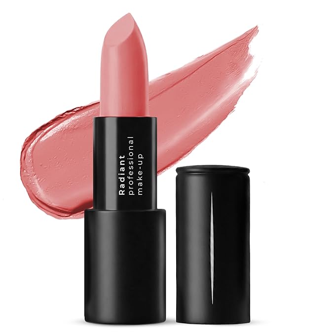 Radiant Professional Matte Lipstick for Women – Long Lasting Lipstick with Vitamin E, Hyaluronic Acid & UV Protection (UVA/UVB) – Advanced Care & Ultra Moisturizing Lip Stick – 204 PUNCH