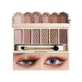 Pink Brown Matte Shimmer Eyeshadow Palette, 6 Color High Pigment Blendable Eye Shadow Makeup for Older Women, Lightweight Travel Size, Suitable for All Eye Shapes, Vegan Cruelty-Free Daily Look 01#