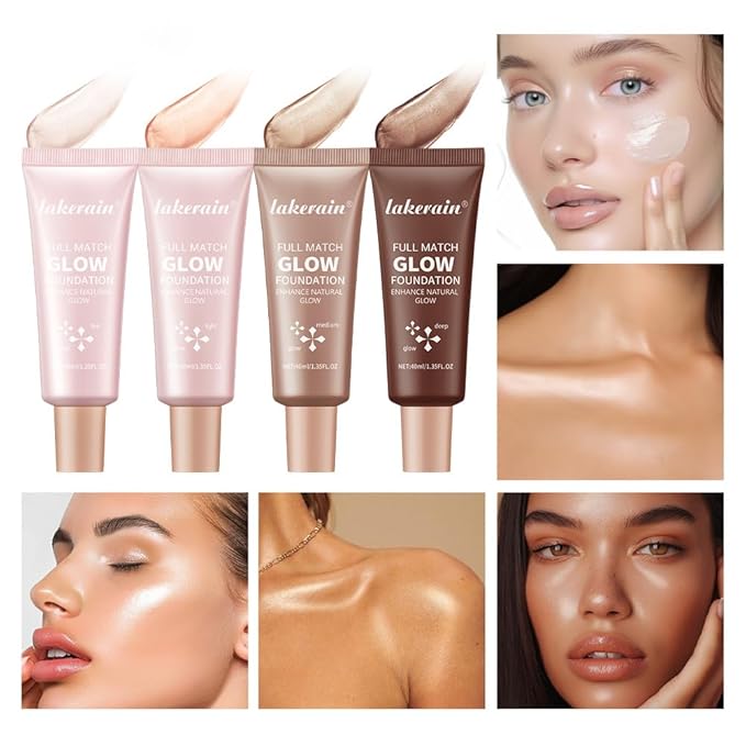 Natural Glow Illuminator Glotion - Glowing, Moisturizing, Lightweight Base, Multi-Purpose - Hydrating & Illuminating Makeup Highlighter for Radiant, Sun-Kissed Look (#2 Light, 1.35 Fl Oz (Pack of 1))