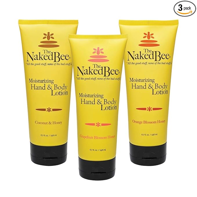 The Naked Bee Orange Blossom Honey, Grapefruit Blossom and Coconut Honey, Hand & Body Lotion (6.7oz) - 3 Pack
