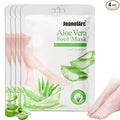 JoanofArc Foot Peeling Mask, Moisturizing Foot Mask,Peel Calluses Dead Skin Callus Remover,Hydrating Foot Masks for Dry Cracked Feet,Repair Rough Heels＆Dry Skin for Baby Soft and Smooth Feet,4 Pack