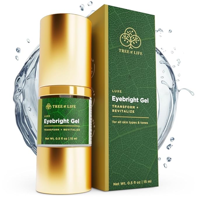 Anti-Aging Eye Treatment Gel Cream to Hydrate Dark Circles and Reduce Puffiness, Bags and Wrinkles, Luxe Eyebright Gel with Amino Acids