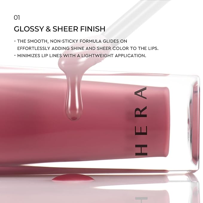 HERA Sensual Nude Lip Gloss #415 BROWNIE BOY - FELIX Picked | Volumizing Sheer & Glossy Finish, Non-sticky, Moisturizing and Hydrating, Korean Makeup, 0.17 oz. (5g)