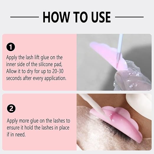 Libeauty Lash Lift Glue 2 Pcs Eyelash Lifting Adhesive Stron Sticky Eyelash Glue for Lash Perm or False Eyelashes and Dissolves Quickly in Water