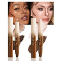 FeiCuiYun 2Pcs Dual-Ended 2-in-1 Cream Contour & Highlighter Stick Makeup For Face & Body – Waterproof, Long-Lasting, Suitable for All Skin Tones, (01+03)