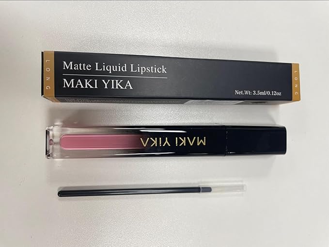 MAKI YIKA Pink Lipstick for Women Color Stay Long Lasting Lipsticks No Smudge Matte Liquid Lipstick Transferproof Cruelty-Free Lip Color for Mother's Day, Ice Pink