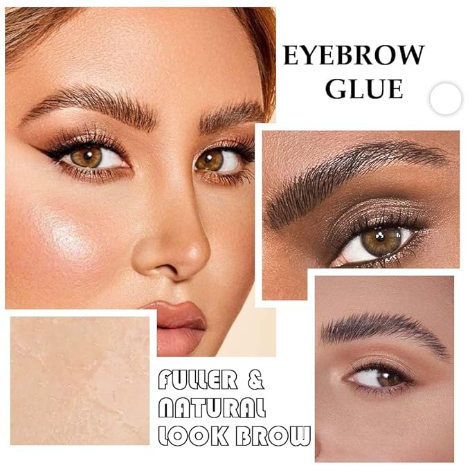 Tinted Thickening Brow Mascara,Tinted Eyebrow Gel,Waterproof, Transfer-proof, Brush to Fill in Eyebrows and Cover Gray Hairs - Cruelty Free (1Pcs #09 transparent brow glue)