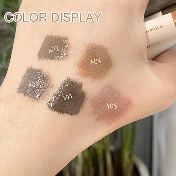 2 Pcs Tinted Eyebrow Cream,Ultra-Fine Brush Tinted Brow Gel Waterproof Long Wear Eye Brow Mascara Transfer-proof Natural Brow Makeup without Clumping, Cold Gery